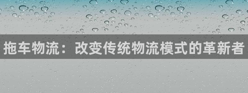 usdt流程：拖车物流：改变传统物流